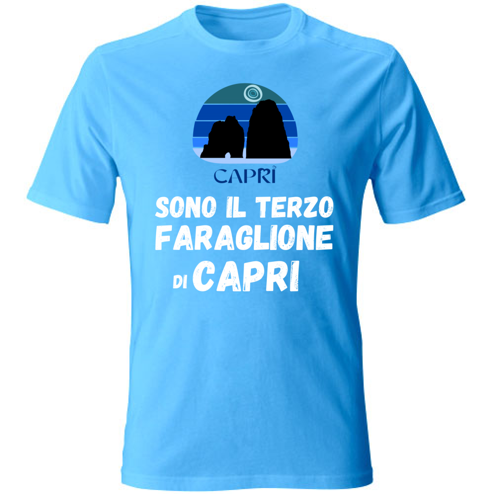 T-Shirt Kids I AM THE THIRD FARAGLIONE OF CAPRI WHITE WRITING