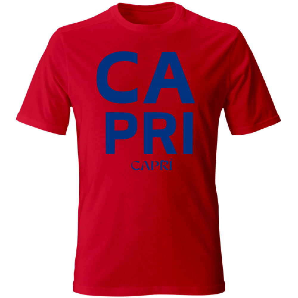 T-Shirt Unisex CAPRI DESIGN SCRITTA BLUE