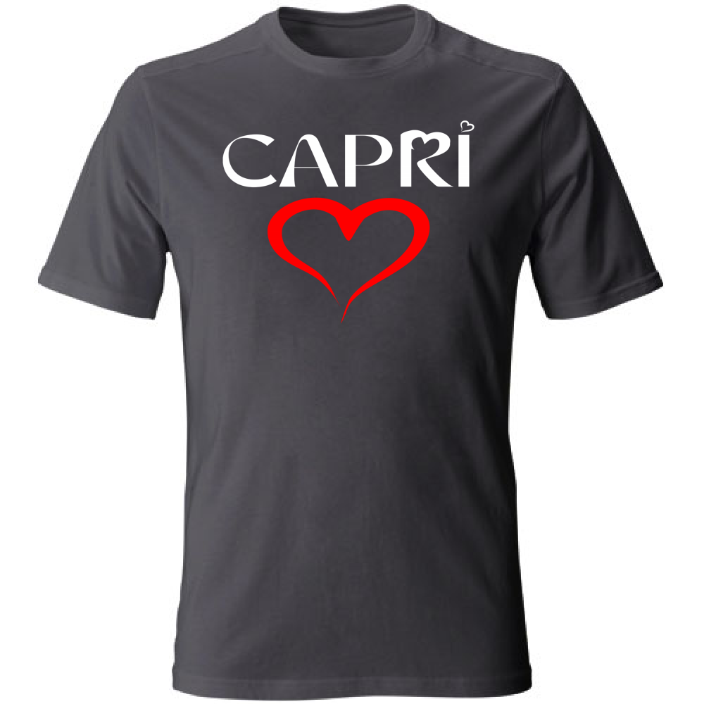 Unisex T-Shirt HEART CAPRI RED