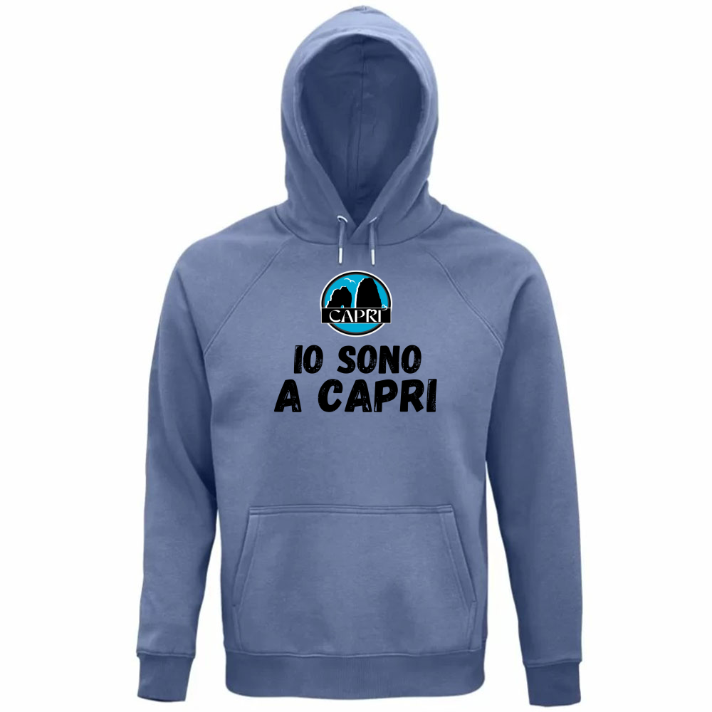 Unisex Organic Hoodie I AM IN CAPRI BLACK WRITING