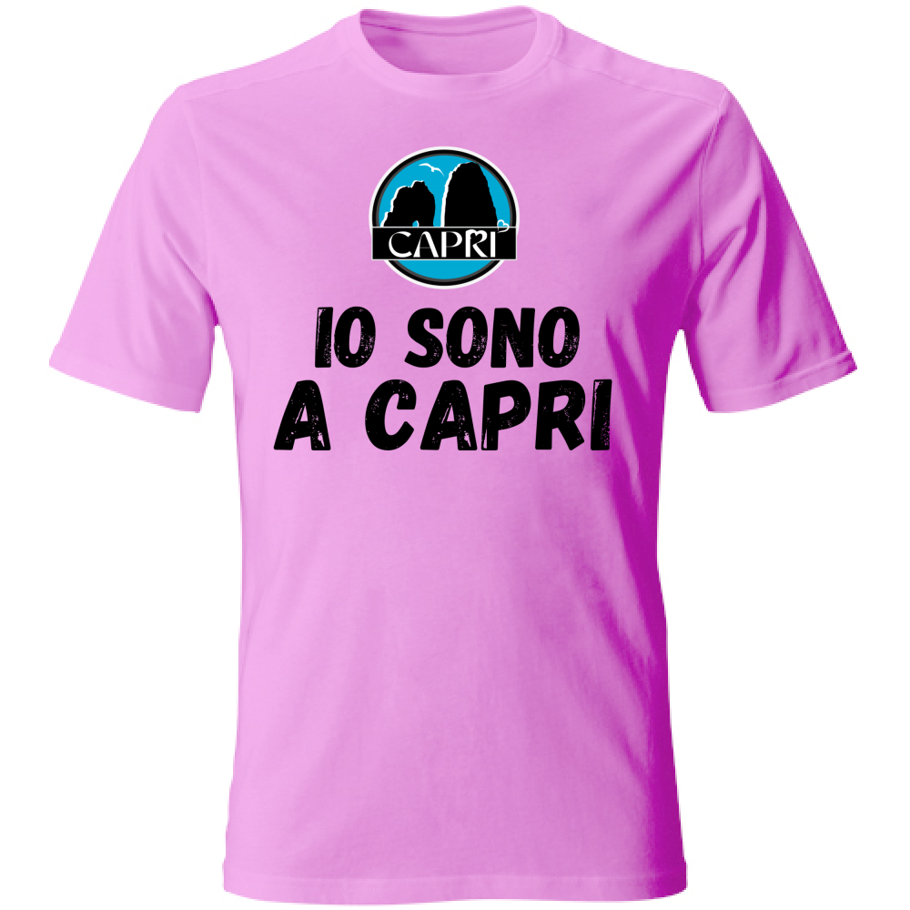 T-Shirt Bambino IO SONO A CAPRI SCRITTA NERA