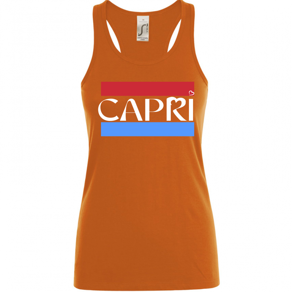 Canotta Donna CAPRI FASCIA ROSSO BLUE BIANCO