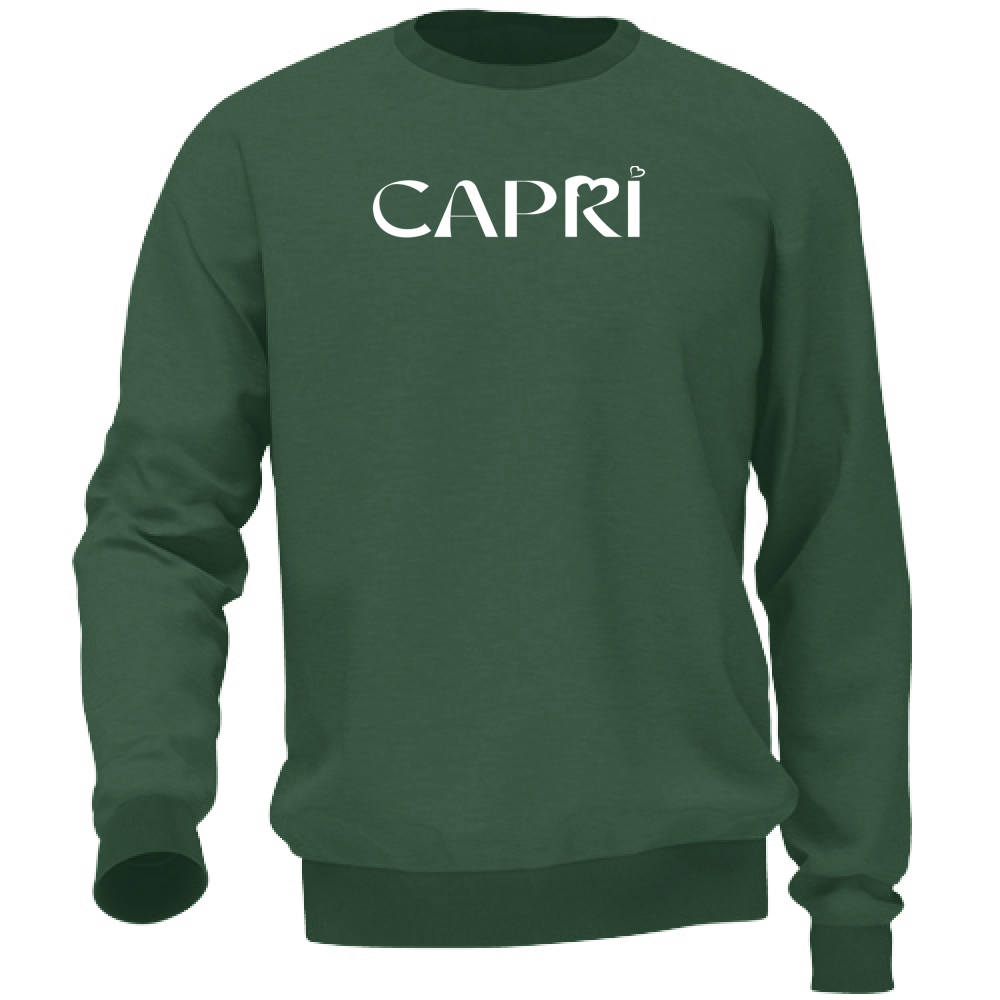 Unisex Sweatshirt CAPRI MINIMAL WHITE WRITING