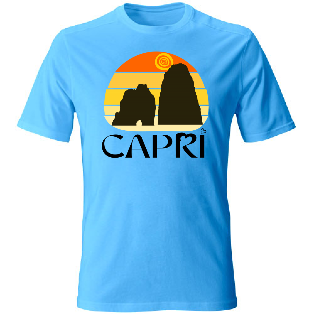 T-Shirt Kids CAPRI SUNSET VINTAGE BLACK WRITING
