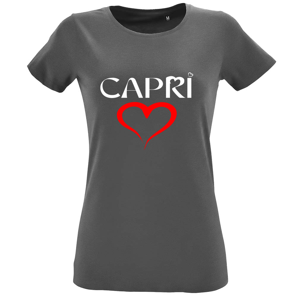 T-Shirt Women Fit CUORE CAPRI ROSSO
