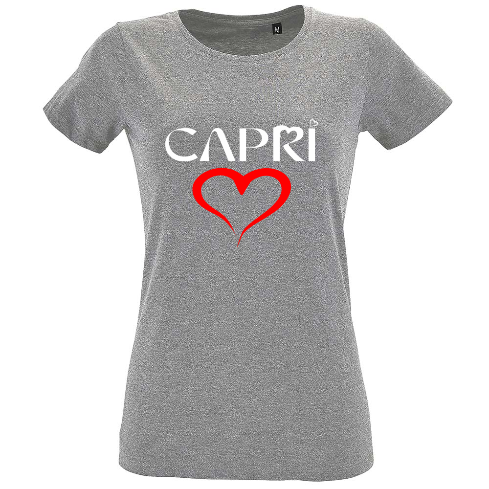 T-Shirt Women Fit HEART CAPRI RED