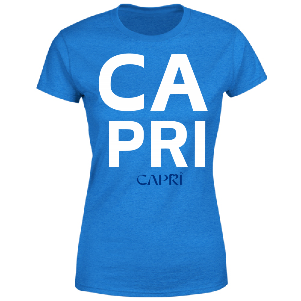 T-Shirt Donna CAPRI DESIGN SCRITTA BIANCA