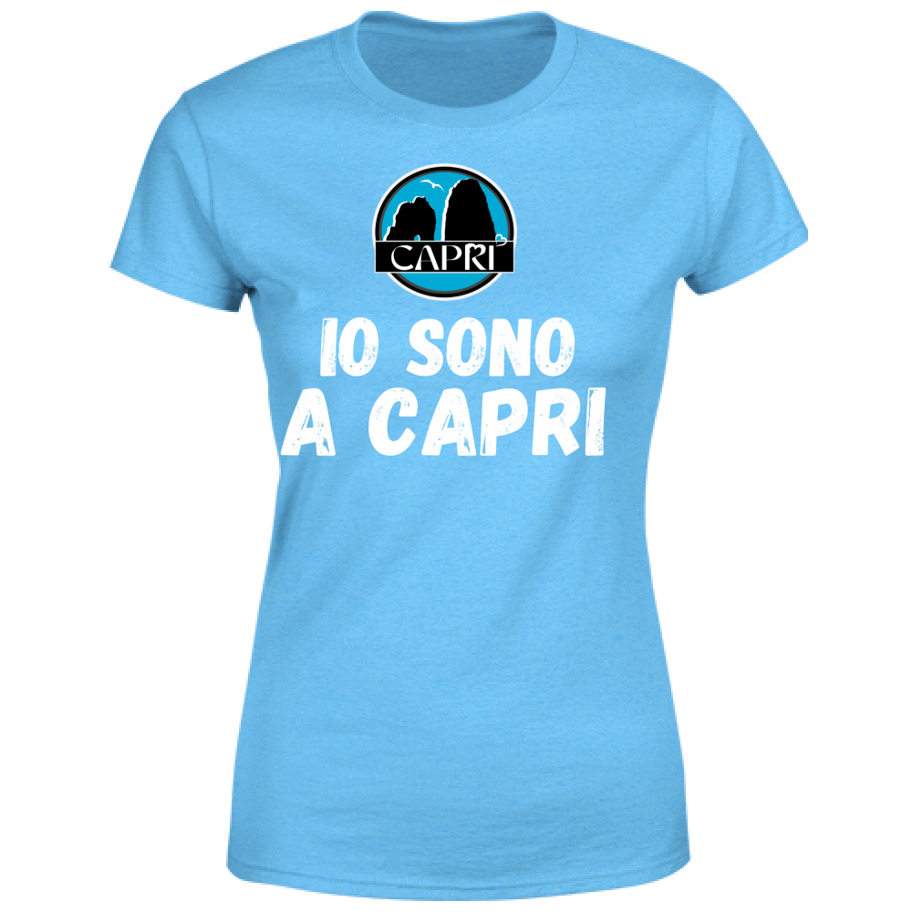 Women's T-Shirt I AM IN CAPRI WHITE WRITING
