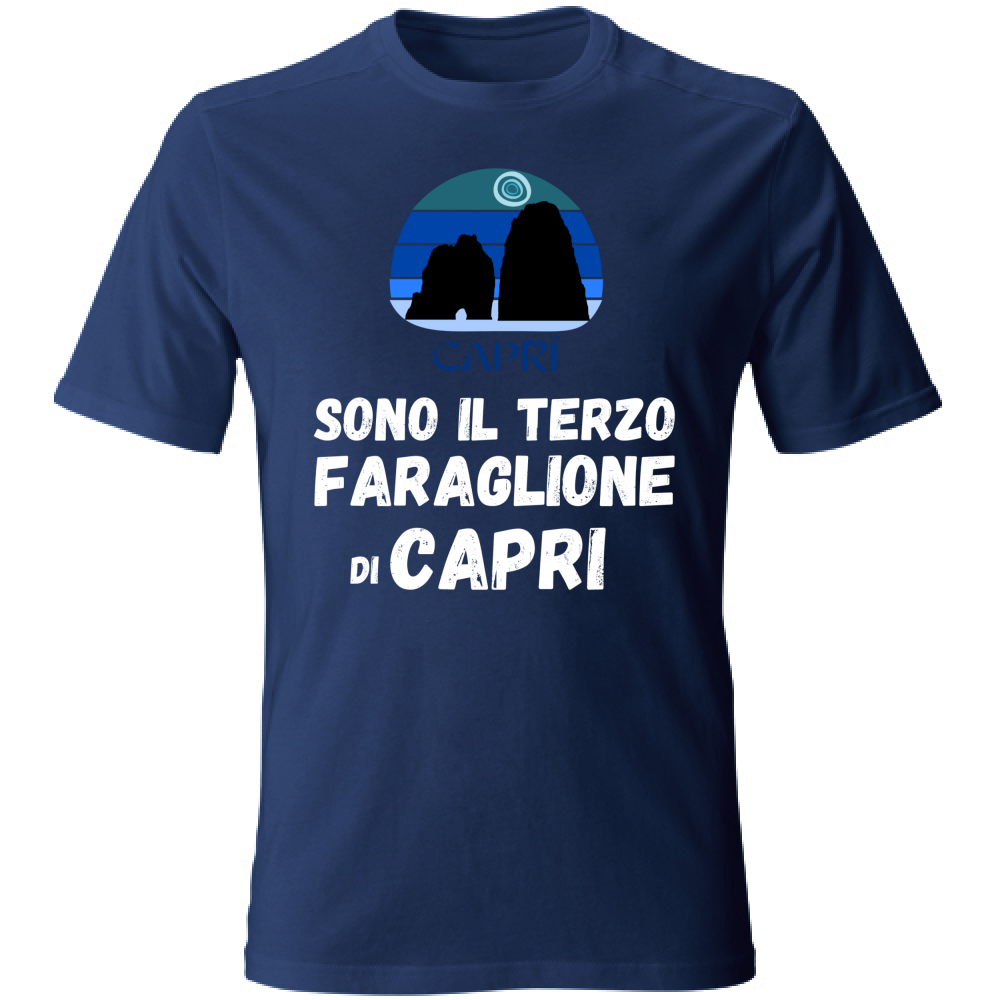 T-Shirt Kids I AM THE THIRD FARAGLIONE OF CAPRI WHITE WRITING