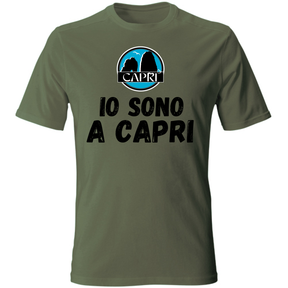T-Shirt Unisex IO SONO A CAPRI SCRITTA NERA