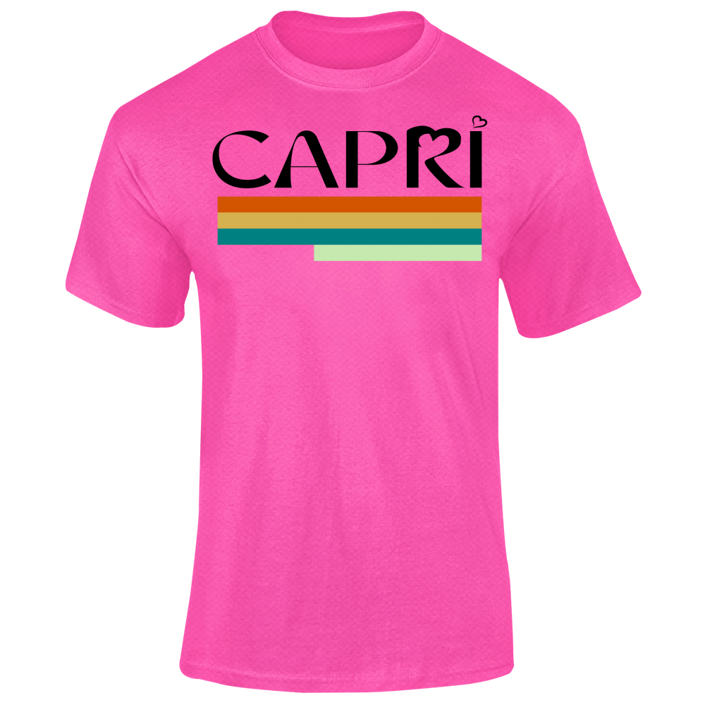 T-Shirt Unisex Dry Sport CAPRI TECNICOLOR SCRITTA NERA