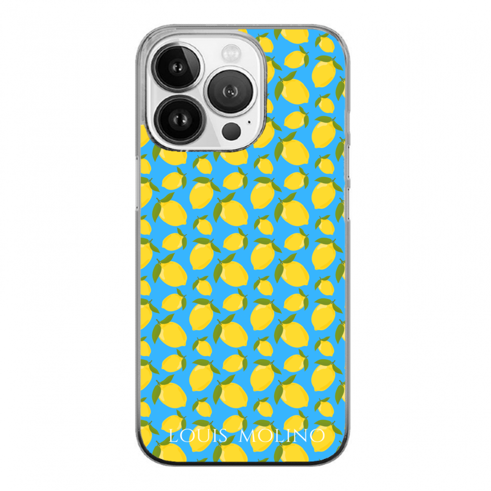 Rubber Cover iPhone 15 LEMON BLUE CAPRI