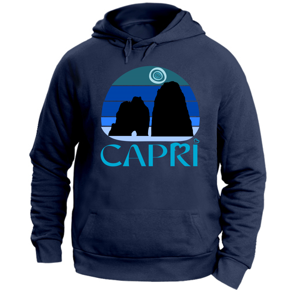 Unisex Hoodie CAPRI VINTAGE BLUE SUNSET