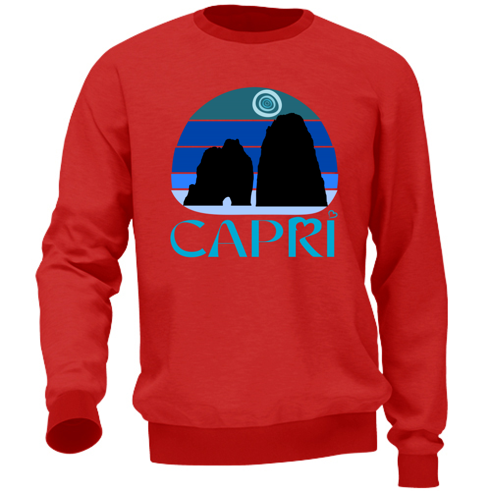 Felpa Unisex CAPRI VINTAGE TRAMONTO AZZURRATO