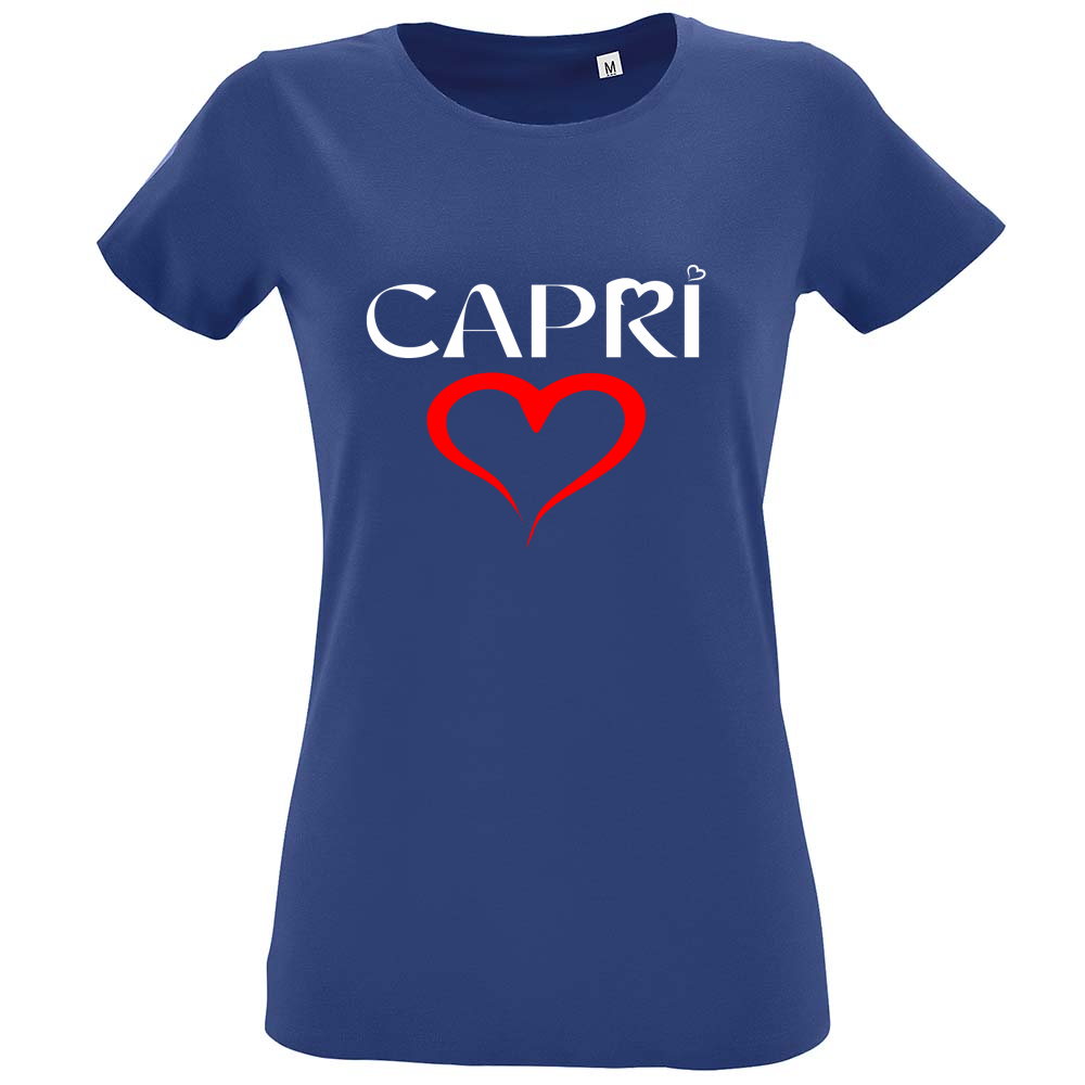 T-Shirt Women Fit HEART CAPRI RED