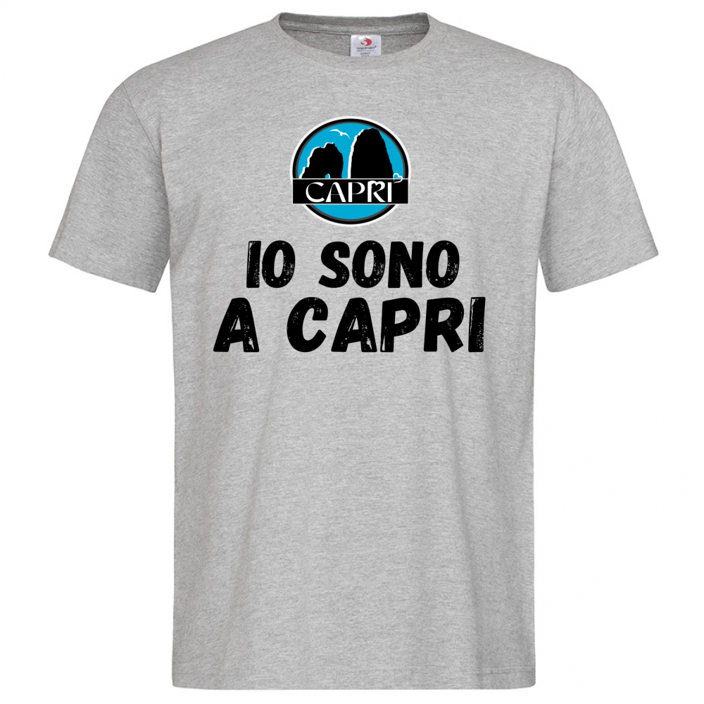 T-Shirt Men Premium IO SONO A CAPRI SCRITTA NERA
