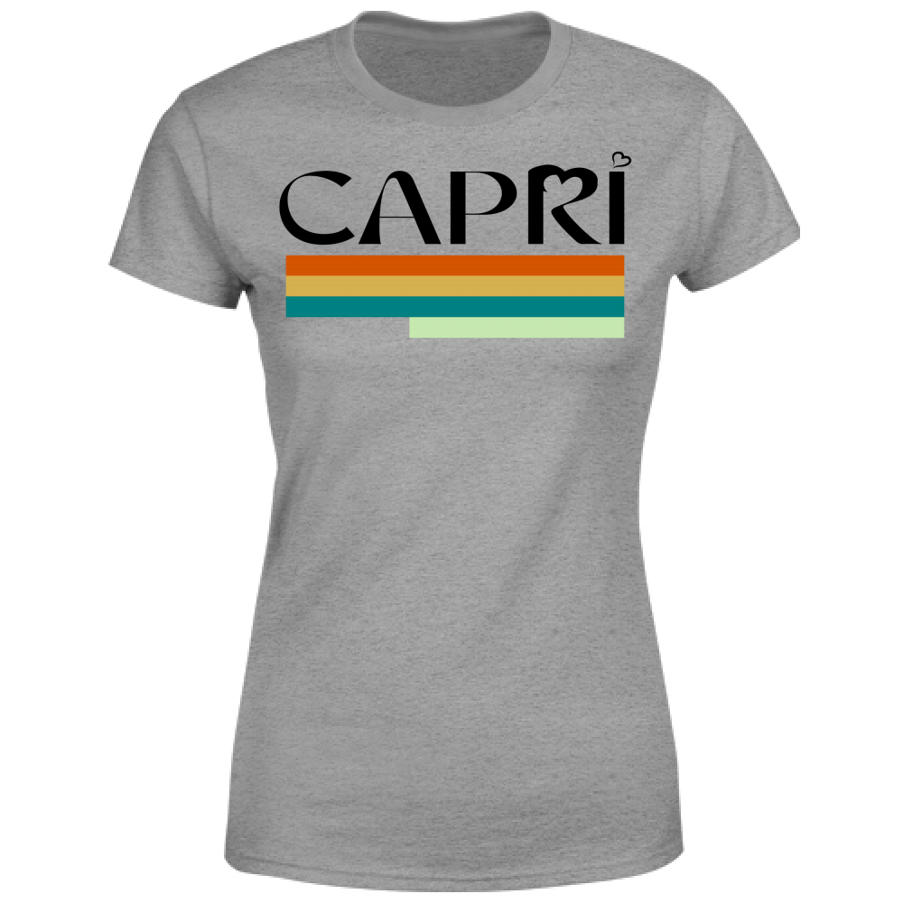 T-Shirt Donna CAPRI TECNICOLOR SCRITTA NERA