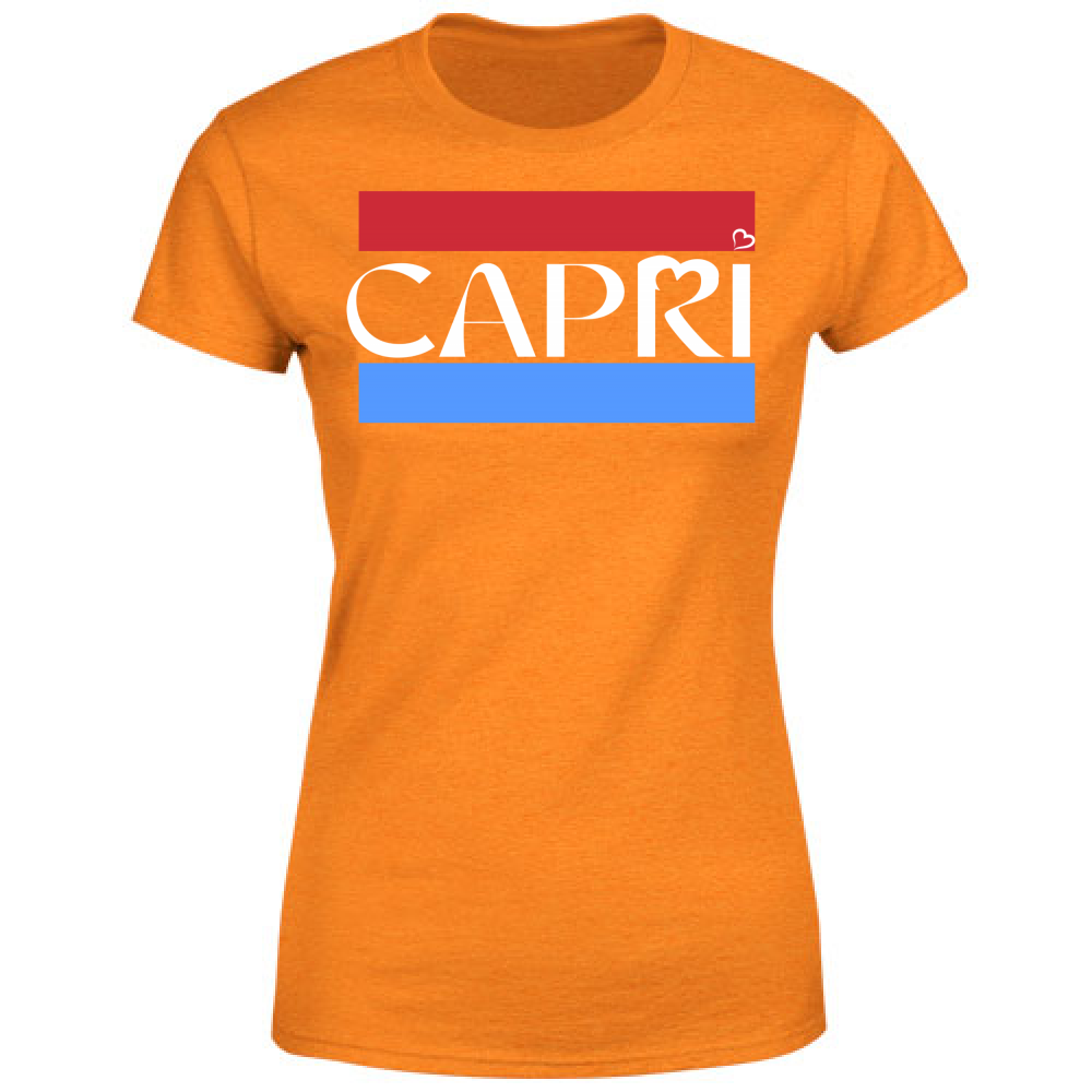Women's T-Shirt CAPRI BAND RED BLUE WHITE