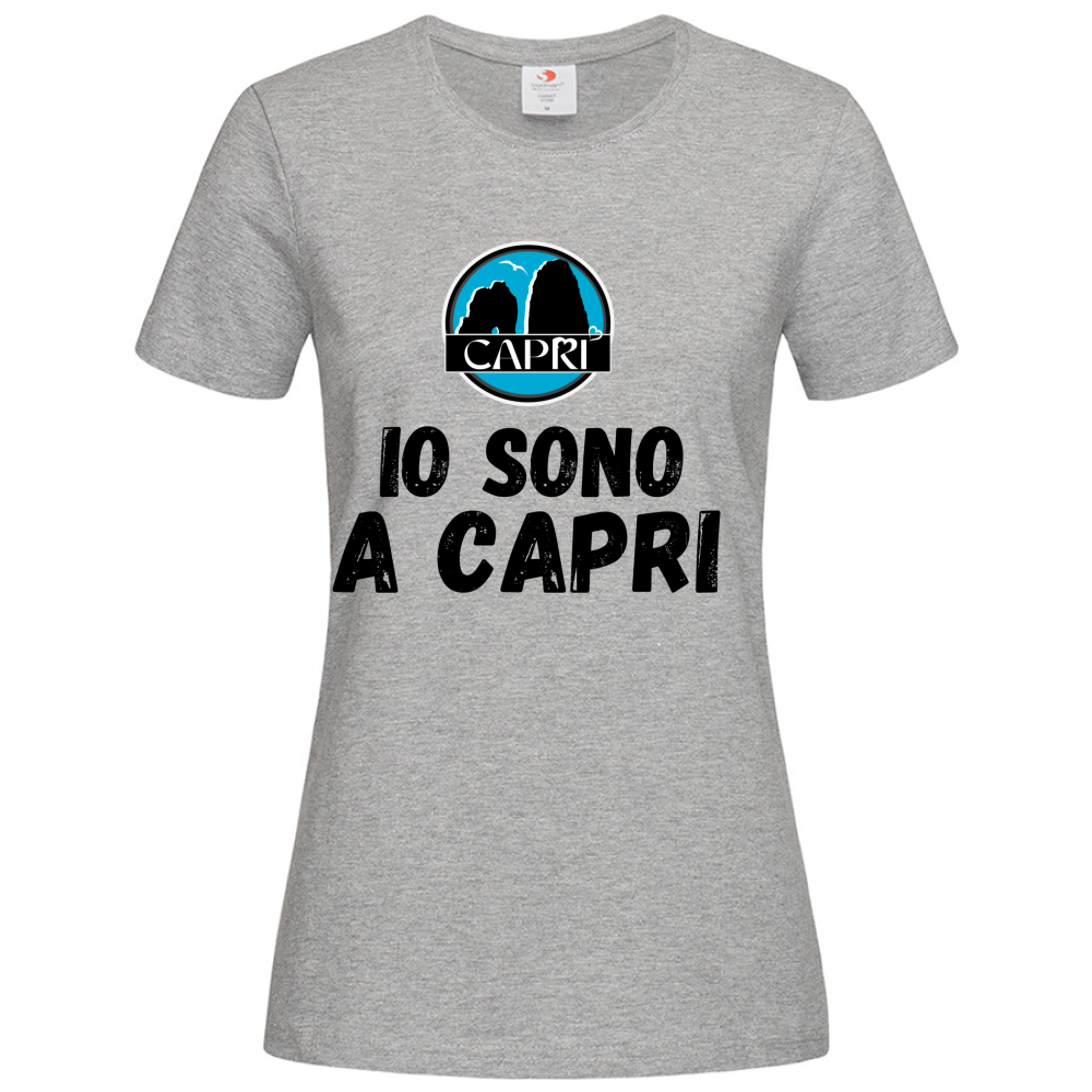 T-Shirt Women Premium IO SONO A CAPRI SCRITTA NERA