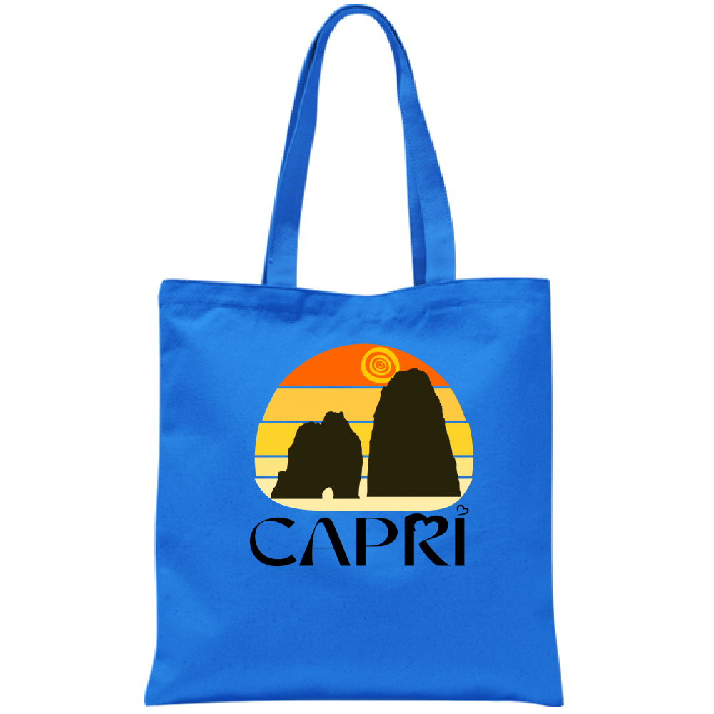 Borsa CAPRI TRAMONTO VINTAGE SCRITTA NERA