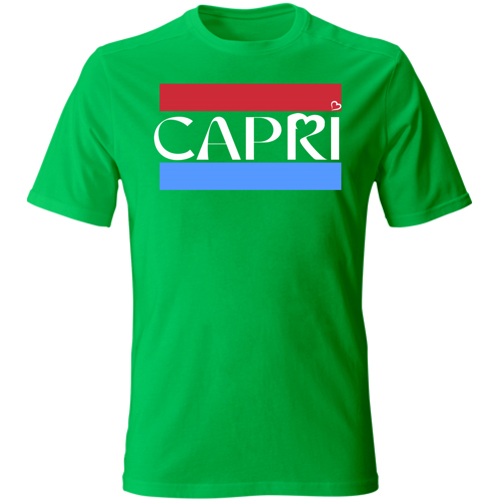 T-Shirt Unisex CAPRI FASCIA ROSSO BLUE BIANCO