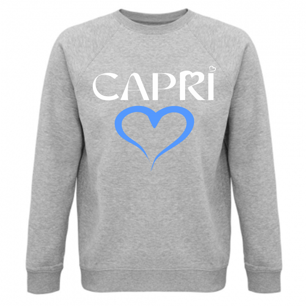Unisex Organic Sweatshirt CAPRI HEART BLUE