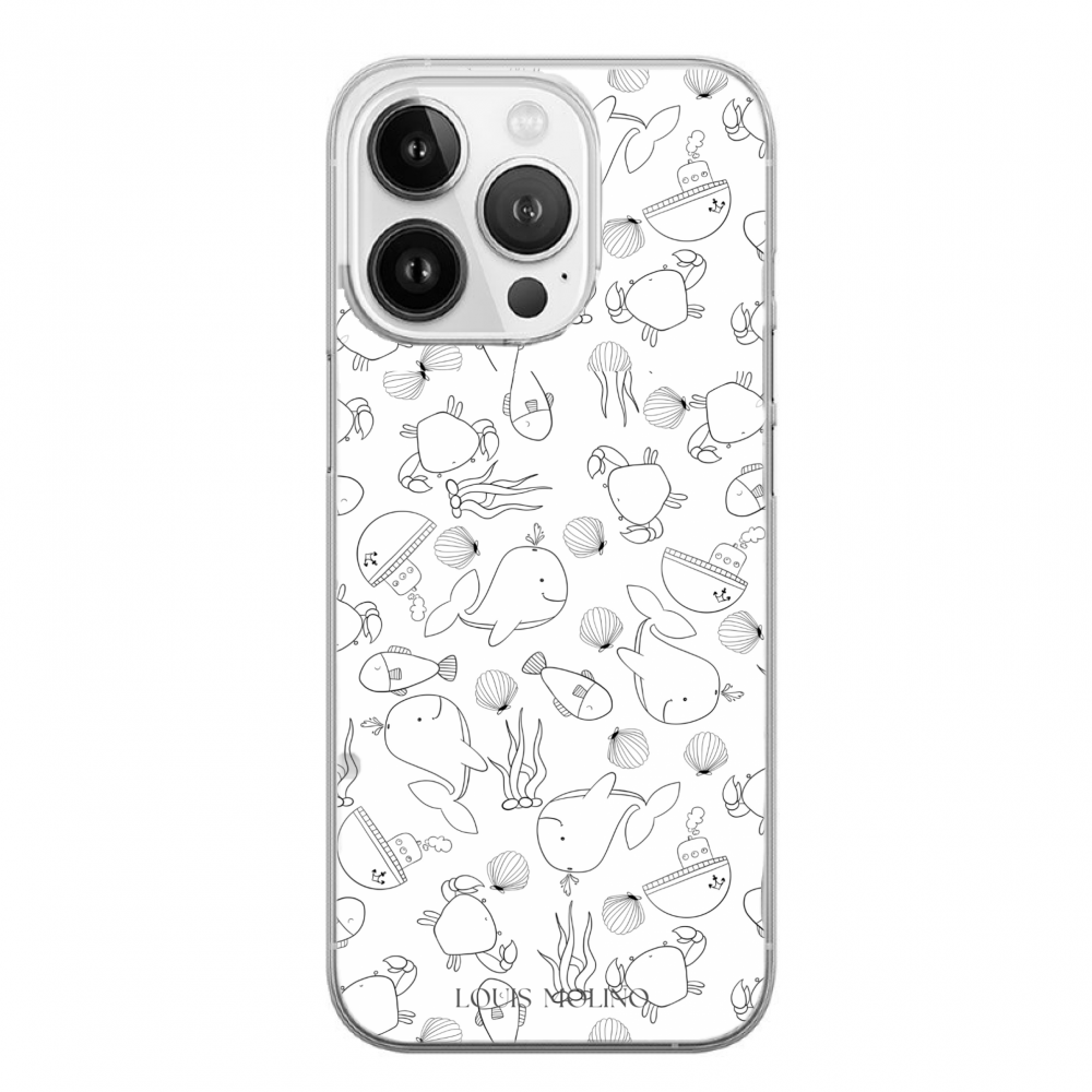 Cover Gomma iPhone 14 Pro Max HAPPY SEA LIFE CAPRI