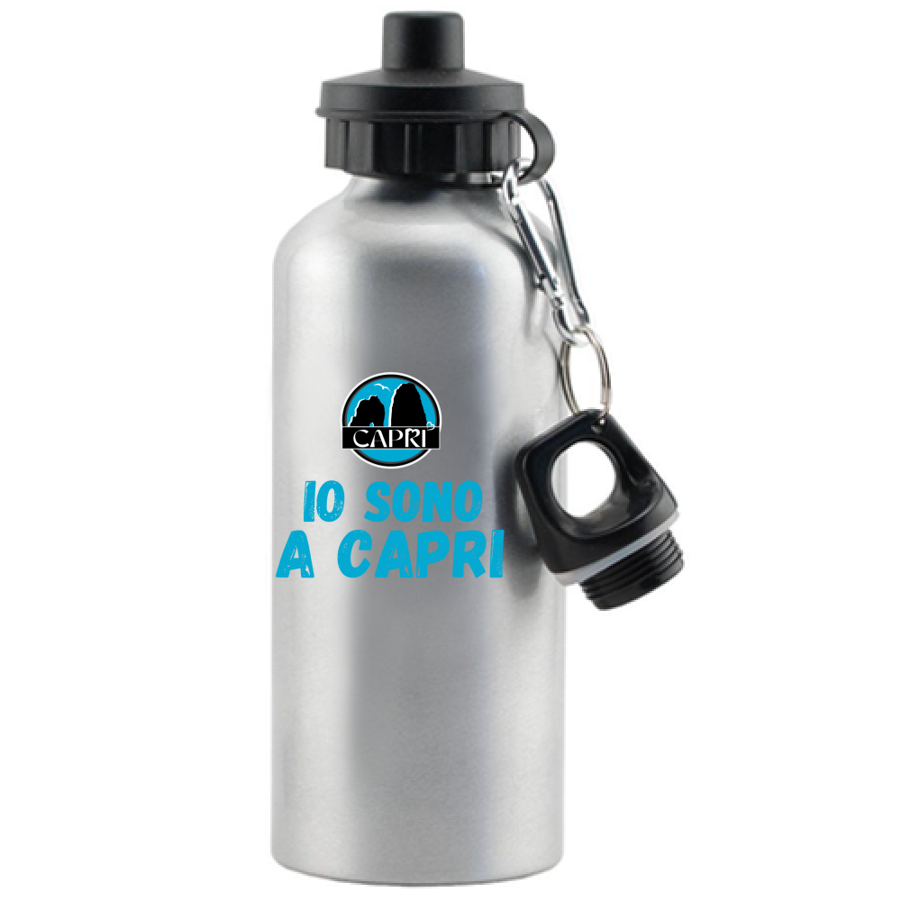 Water Bottle I AM IN CAPRI BLUE WRITING