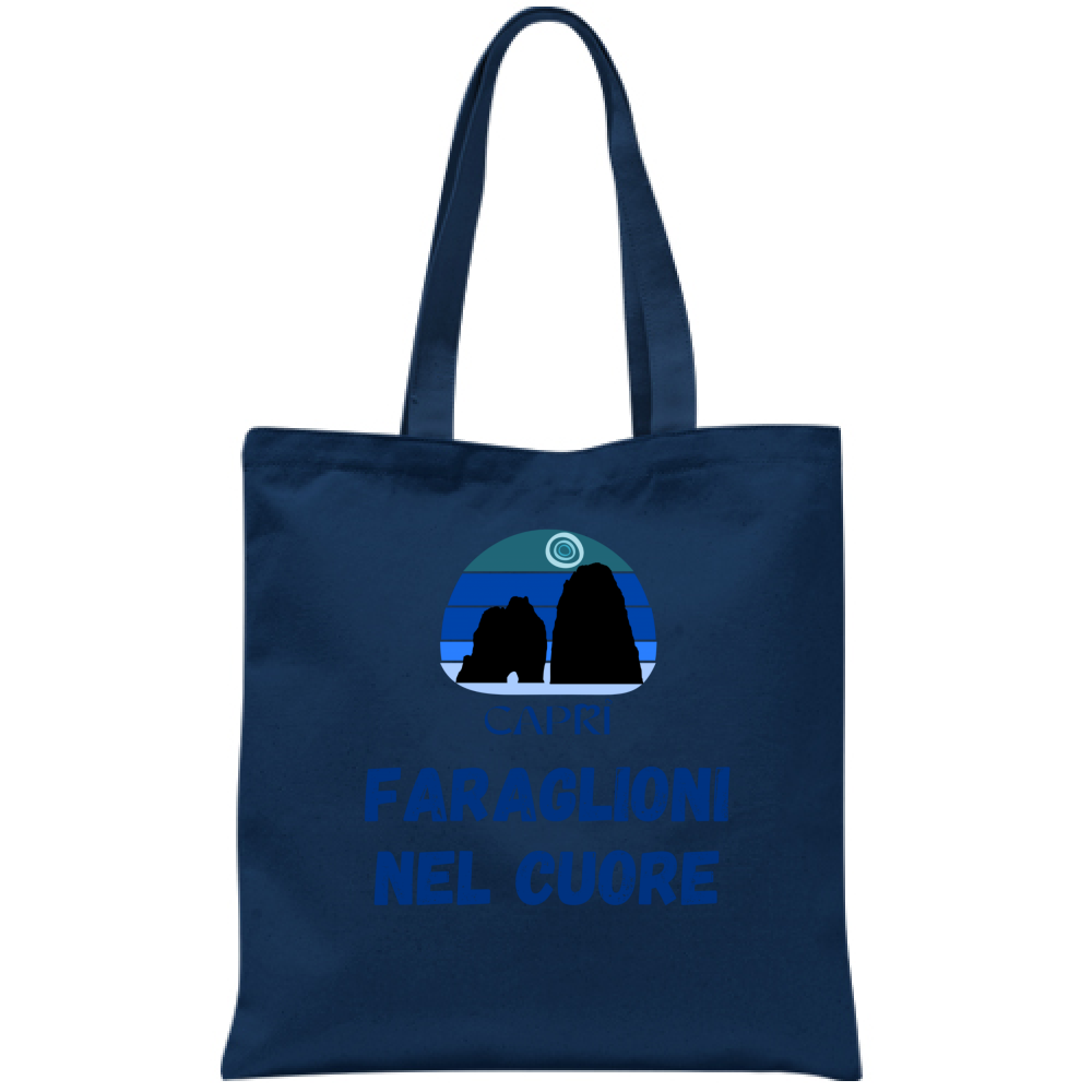 FARAGLIONI DI CAPRI BAG IN THE HEART WRITTEN BLUE