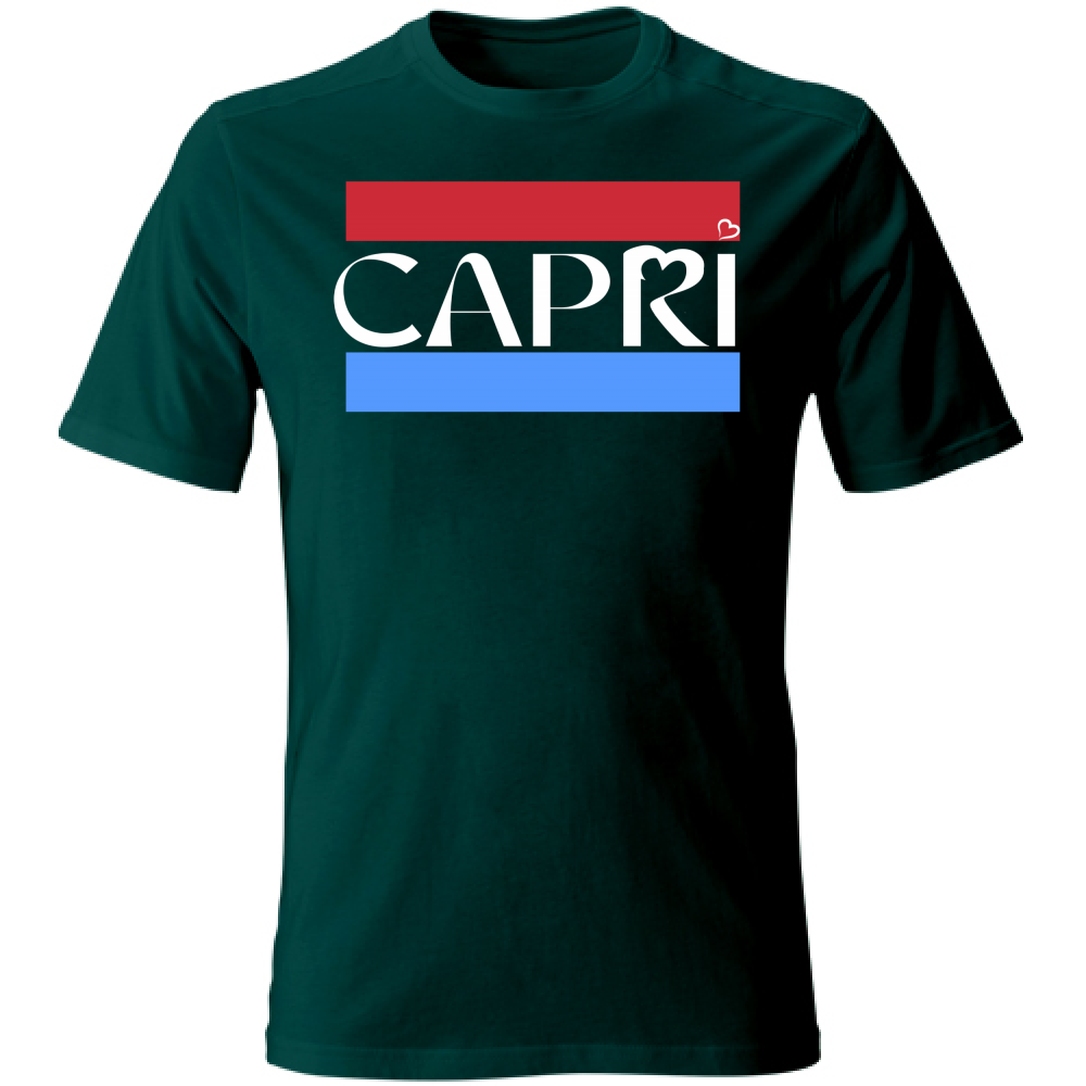 T-Shirt Unisex CAPRI FASCIA ROSSO BLUE BIANCO