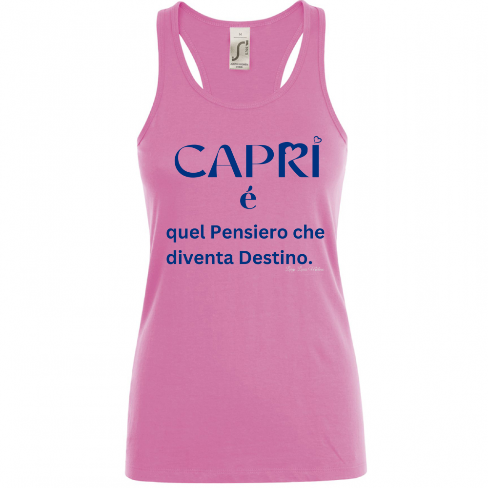 Canotta Donna Capri é quel pensiero che diventa Destino