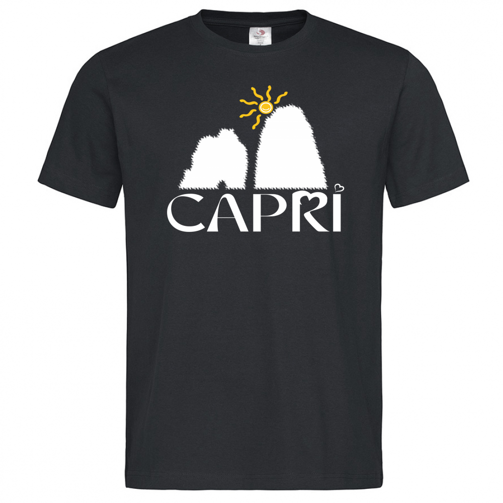 T-Shirt Men Premium CAPRI HAPPY FARAGLIONI WHITE
