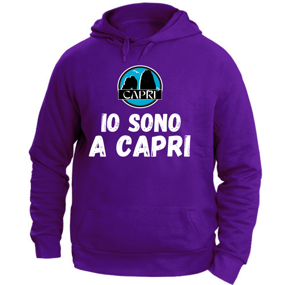 Unisex Hoodie I AM IN CAPRI WHITE WRITING