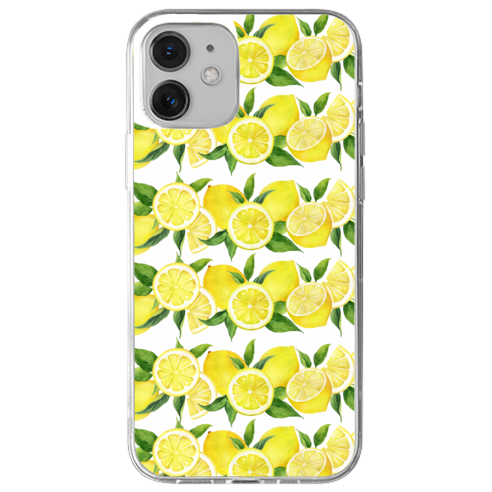 Cover Gomma iPhone 12 GARLAND LIMONI CAPRI