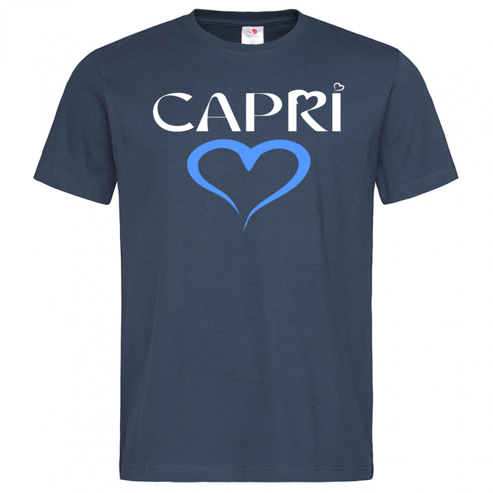 T-Shirt Men Premium CAPRI CUORE AZZURRO