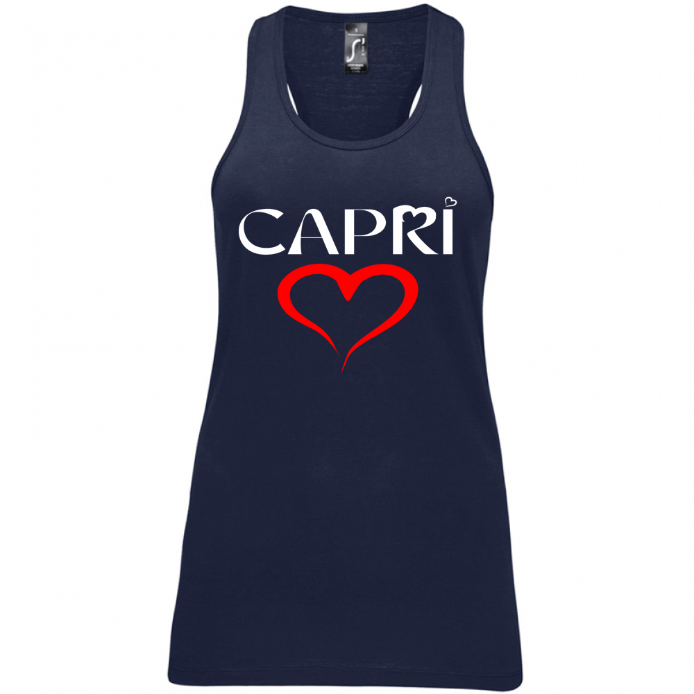 Canotta Donna CUORE CAPRI ROSSO