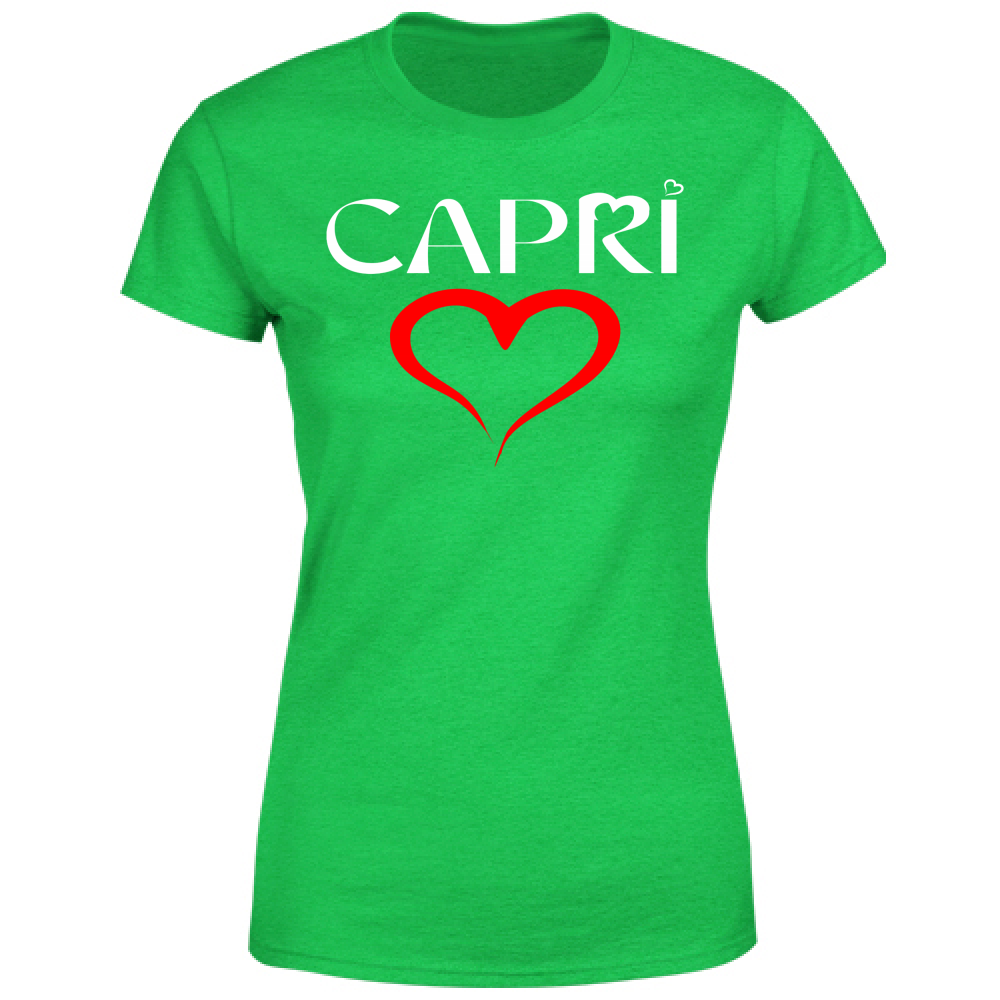 T-Shirt Donna CUORE CAPRI ROSSO