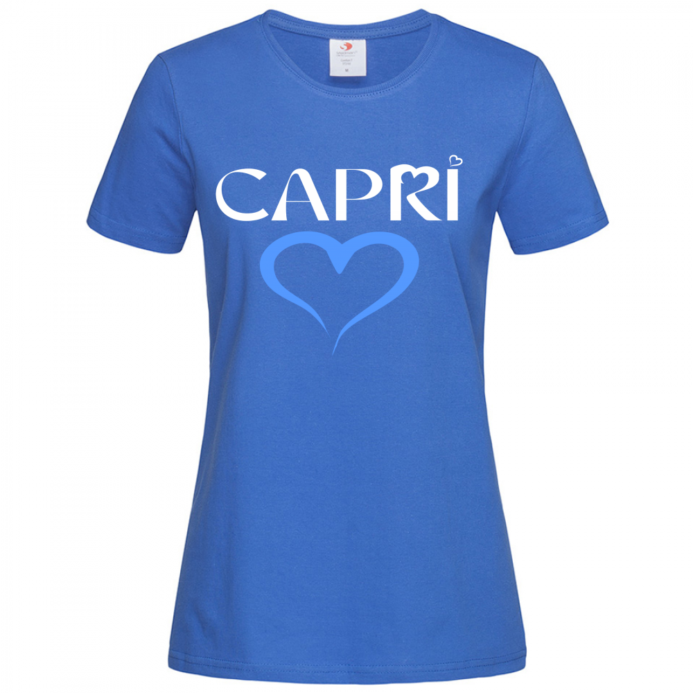 T-Shirt Women Premium CAPRI CUORE AZZURRO