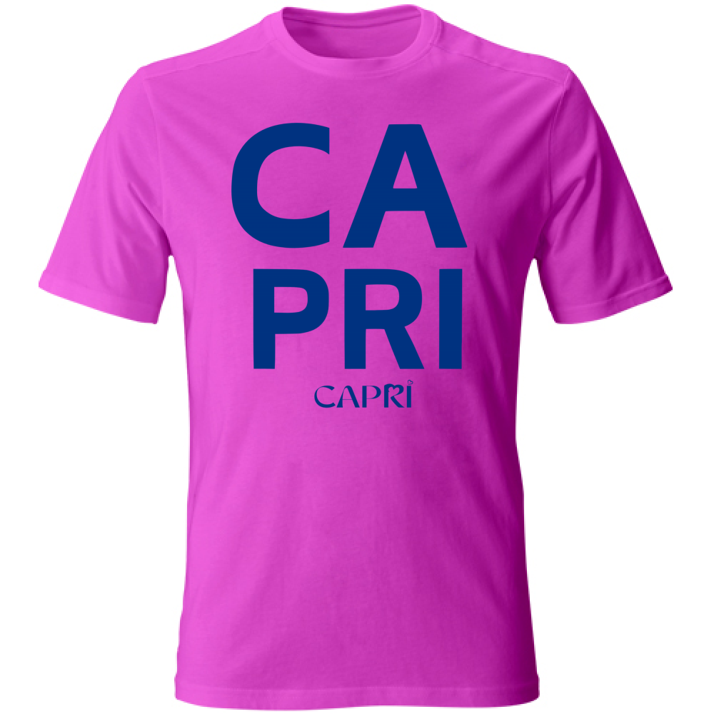 T-Shirt Bambino CAPRI DESIGN SCRITTA BLUE