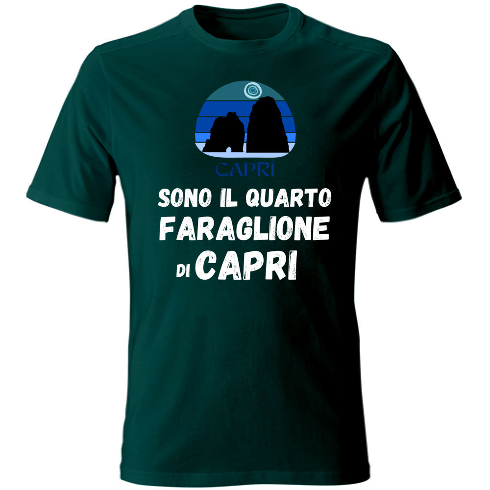 T-Shirt Unisex SONO IL QUARTO FARAGLIONE DI CAPRI SCRITTA BIANCA