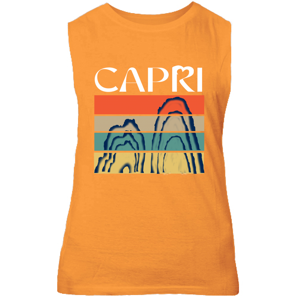 Canotta Unisex CAPRI PORZIONI FARAGLIONI SCRITTA BIANCA