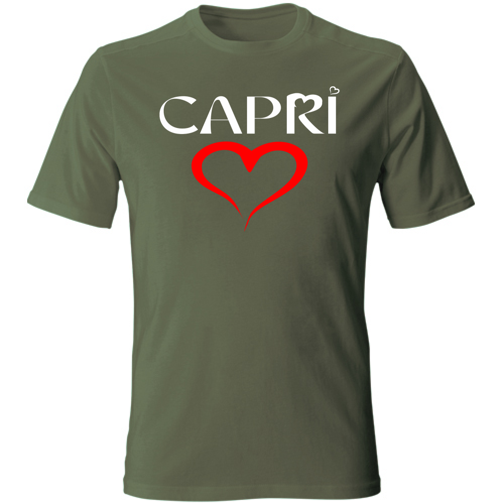 Unisex T-Shirt HEART CAPRI RED
