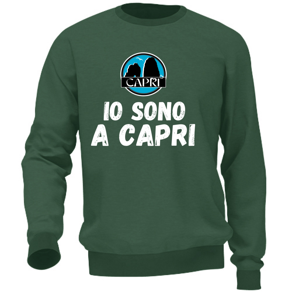 Unisex Sweatshirt I AM IN CAPRI WHITE WRITING