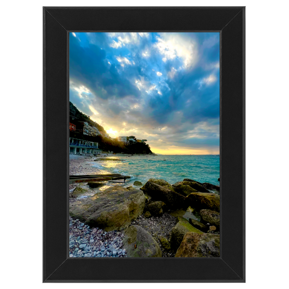 Poster con Cornice 40x60 Capri Tramonto alla Marina Grande