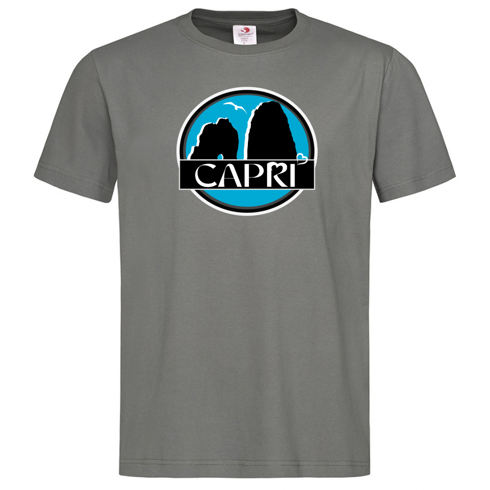 T-Shirt Men Premium CAPRI CERCHIO MAGICO CON  FARAGLIONI