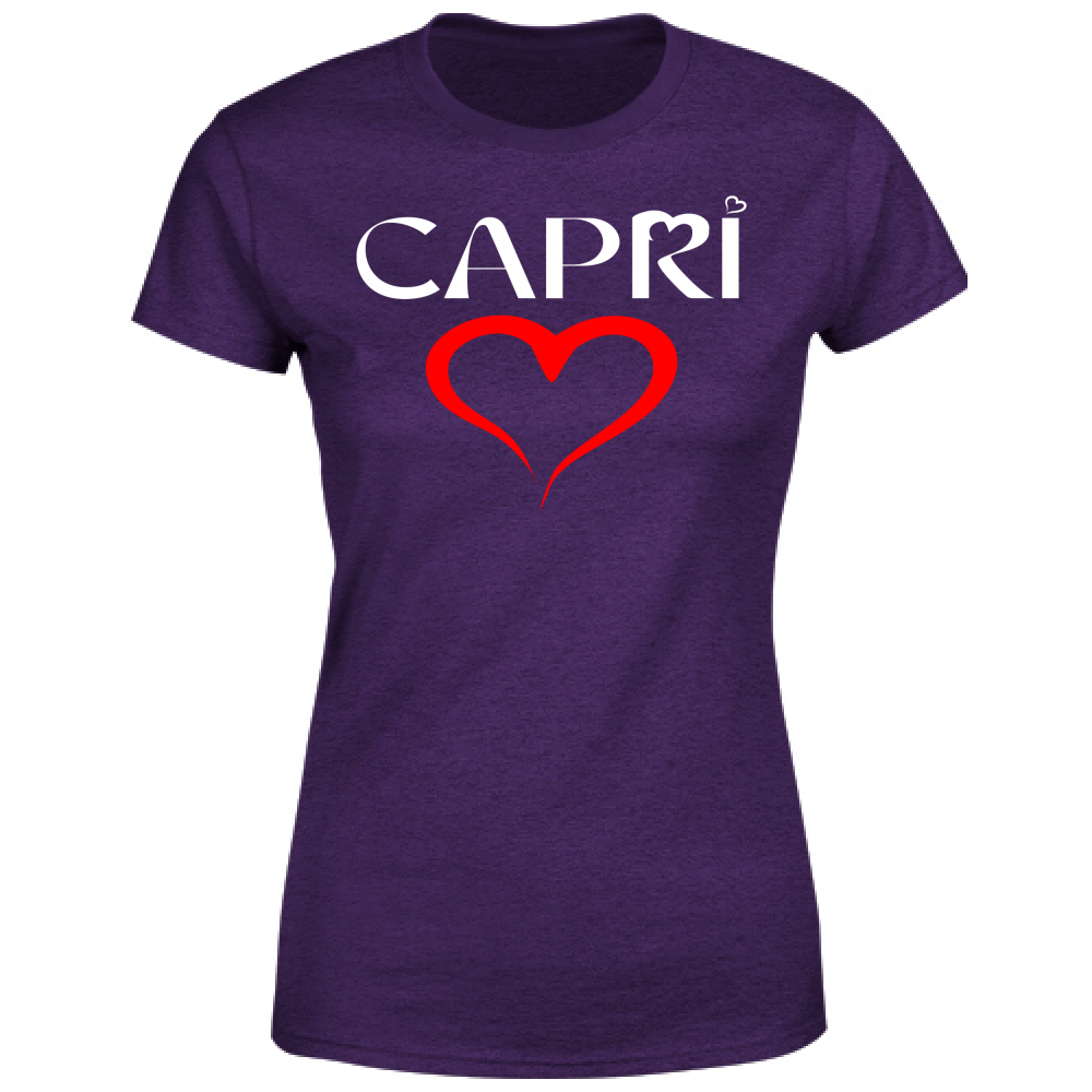 T-Shirt Donna CUORE CAPRI ROSSO