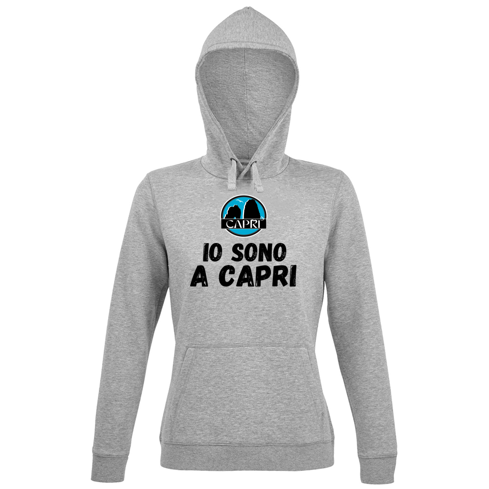 Premium Women Hoodie I AM IN CAPRI BLACK WRITING