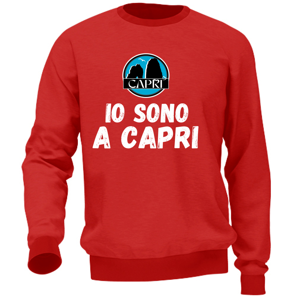 Felpa Unisex IO SONO A CAPRI SCRITTA BIANCA
