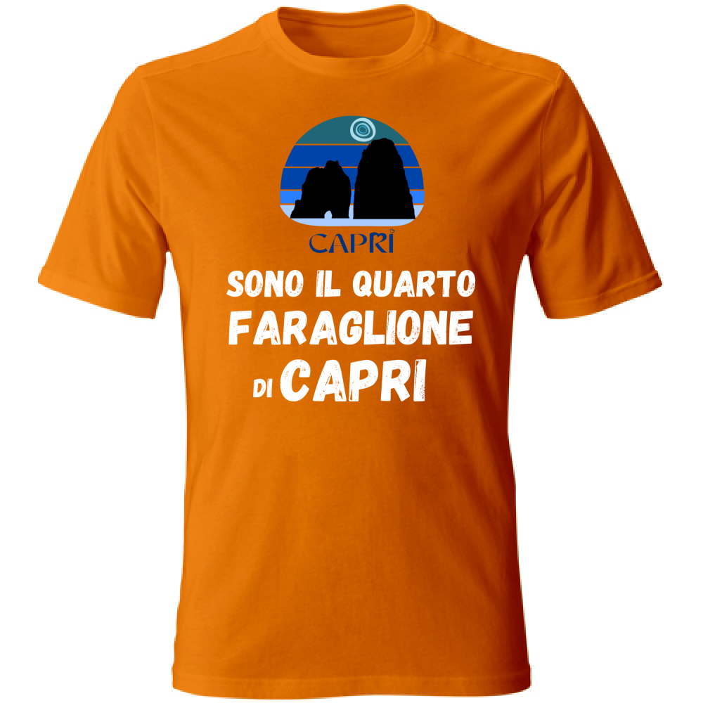 T-Shirt Unisex SONO IL QUARTO FARAGLIONE DI CAPRI SCRITTA BIANCA