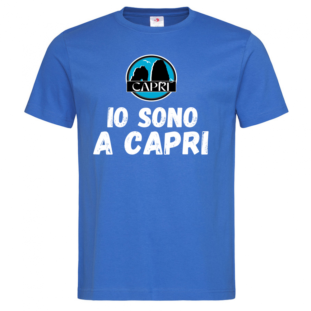T-Shirt Men Premium I AM IN CAPRI WHITE WRITING